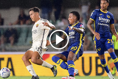 ไฮไลท์ฟุตบอล กัลโช่ เซเรียอา อิตาลี เวโรน่า 2-1 เอเอส โรม่า 26/08/2023