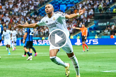 ไฮไลท์ฟุตบอล ยูฟ่า ซุปเปอร์คัพ เรอัล มาดริด 2-0 อตาลันต้า 14/08/2024