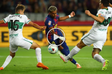 ไฮไลท์ฟุตบอล ลาลีกา บาร์เซโลน่า 3-1 เอลเช่ 02/11/2025