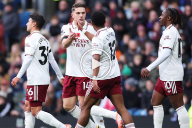 ไฮไลท์ฟุตบอล พรีเมียร์ลีก เบิร์นลี่ย์ 0-2 อาร์เซน่อล 01/11/2025