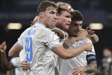 ไฮไลท์ฟุตบอล ยูฟ่า แชมเปี้ยนส์ลีก นาโปลี 2-0 คาราบัค 25/11/2025