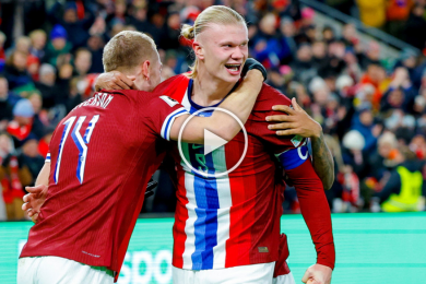 ไฮไลท์ รวมประตูทีมชาตินอร์เวย์ของฮาแลนด์ในฟุตบอลโลกรอบคัดเลือก